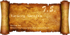 Turóczy Sarolta névjegykártya